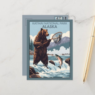 Postal Parque Nacional Katmai Alaska