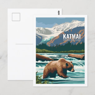 Postal Parque nacional Katmai Alaska USA
