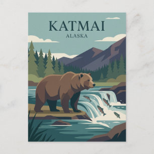 Postal Parque Nacional Katmai EE. UU.