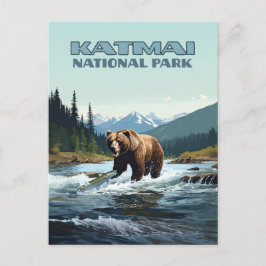 Postal Parque nacional Katmai, río Alaska Bear Brooks