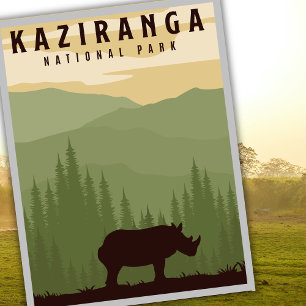 Postal Parque Nacional Kaziranga Safari Viajes India
