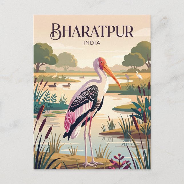 Postal Parque Nacional Keoladeo India (Anverso)