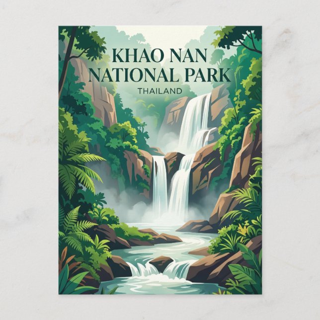 Postal Parque Nacional Khao Nan Tailandia (Anverso)