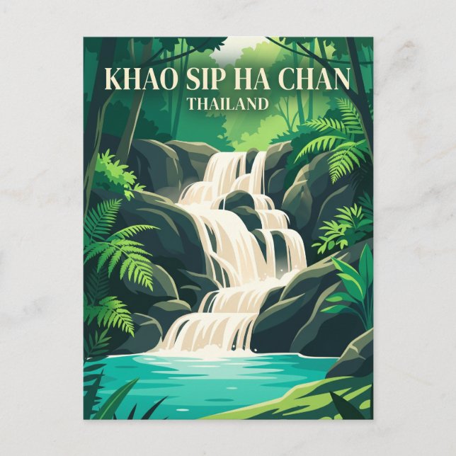 Postal Parque Nacional Khao Sip Ha Chan Tailandia (Anverso)