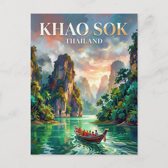 Postal Parque Nacional Khao Sok Tailandia (Anverso)