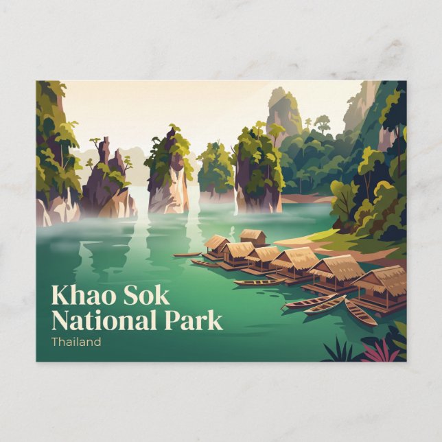 Postal Parque Nacional Khao Sok Tailandia (Anverso)