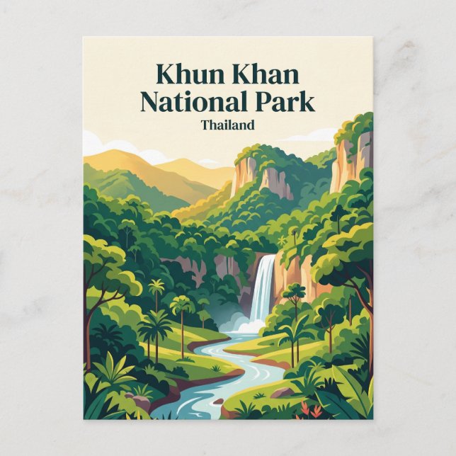 Postal Parque Nacional Khun Khan Tailandia (Anverso)