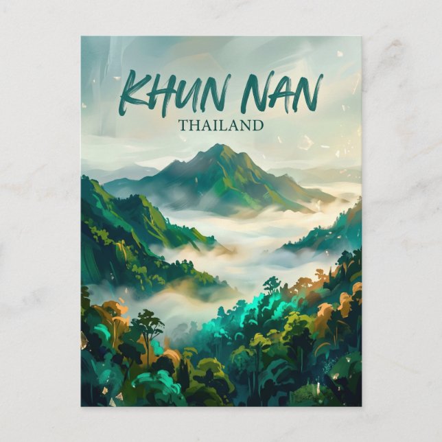 Postal Parque Nacional Khun Nan Tailandia (Anverso)