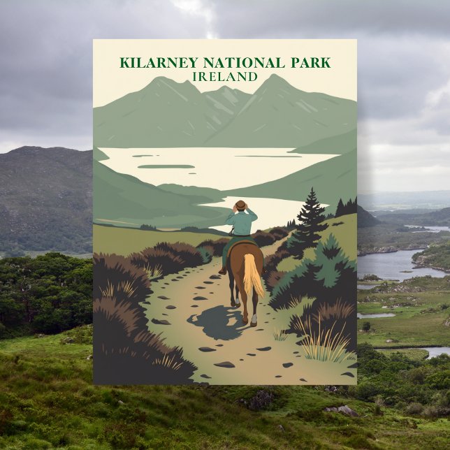 Postal Parque nacional Killarney Viajes de equitación (Killarney National Park postcard)