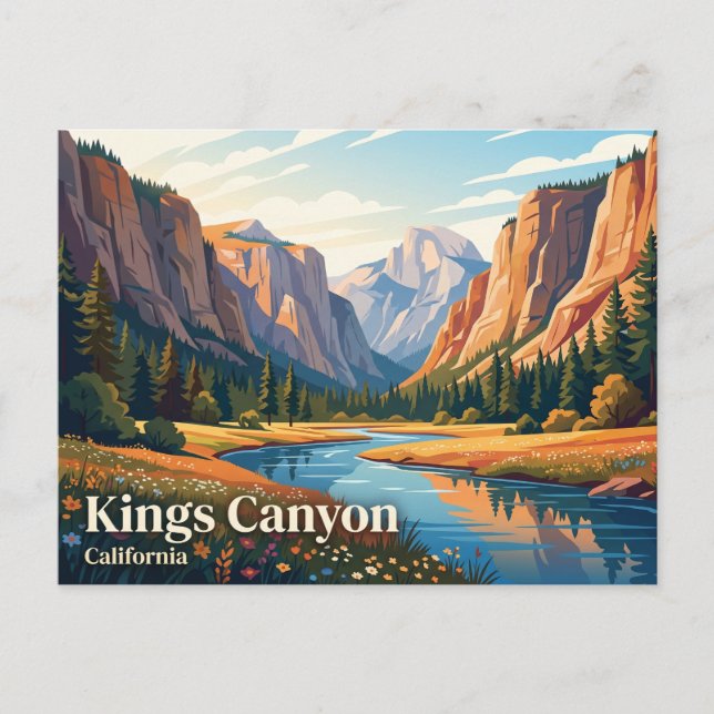 Postal Parque Nacional Kings Canyon California (Anverso)