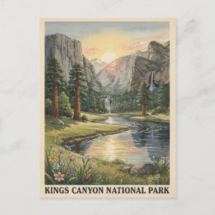 Postal Parque Nacional Kings Canyon Sierra Nevada