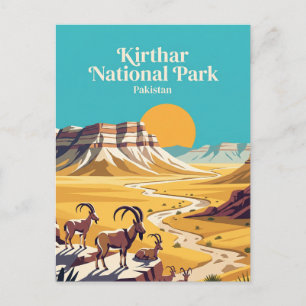Postal Parque Nacional Kirthar Pakistán