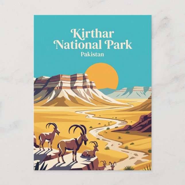 Postal Parque Nacional Kirthar Pakistán (Anverso)