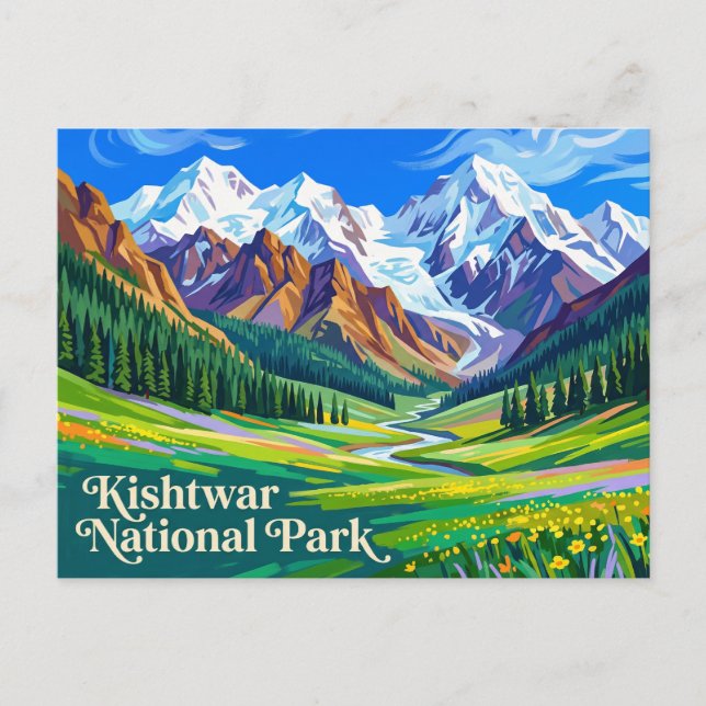 Postal Parque Nacional Kishtwar India (Anverso)
