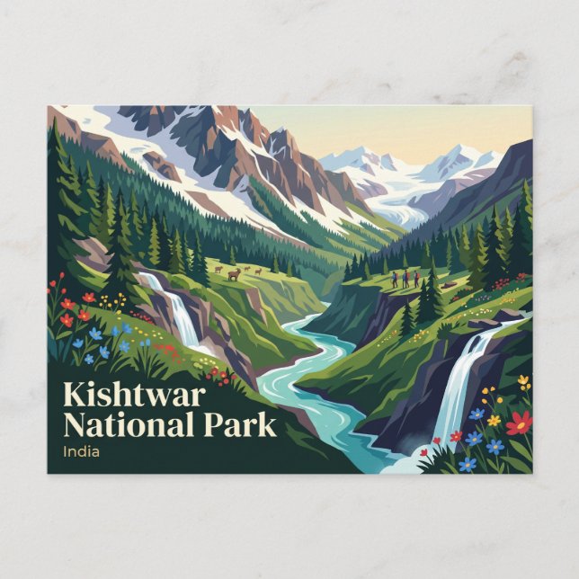 Postal Parque Nacional Kishtwar India (Anverso)