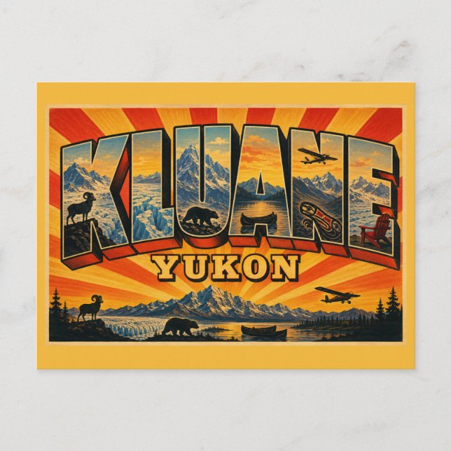 Postal Parque Nacional Kluane Yukón (Anverso)