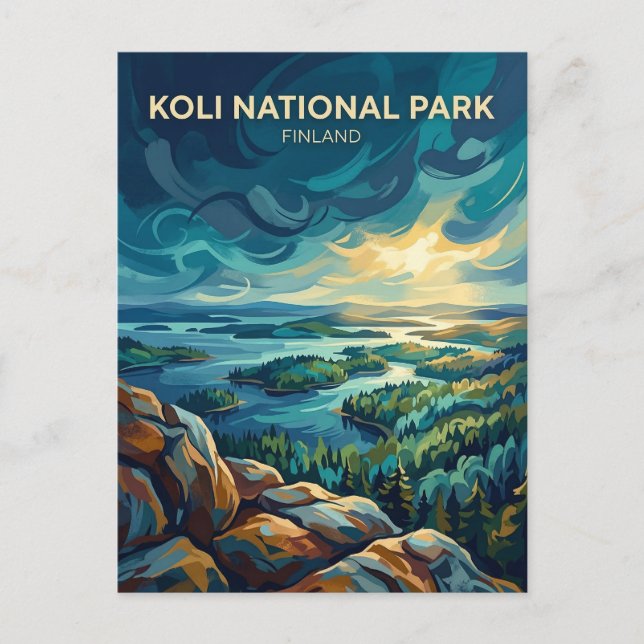Postal Parque Nacional Koli Finlandia (Anverso)