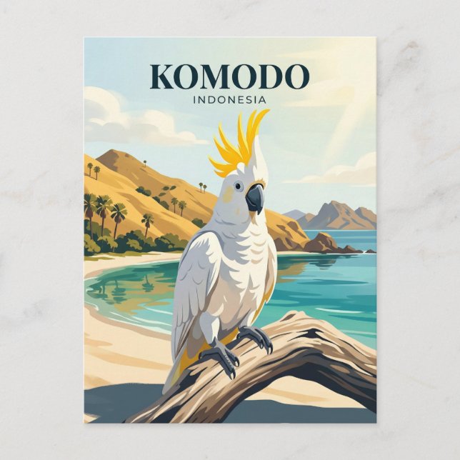 Postal Parque Nacional Komodo Indonesia (Anverso)