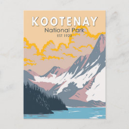 Postal Parque nacional Kootenay Canadá Viaje de arte