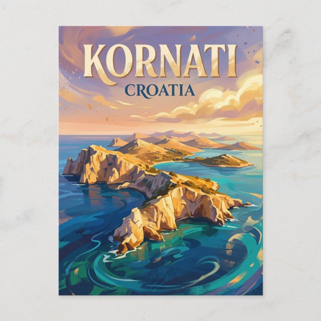 Postal Parque Nacional Kornati Croacia (Anverso)