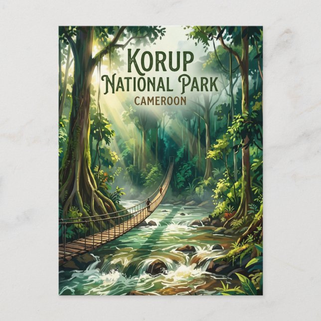 Postal Parque Nacional Korup Camerún (Anverso)