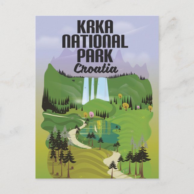 Postal Parque nacional Krka Croacia (Anverso)