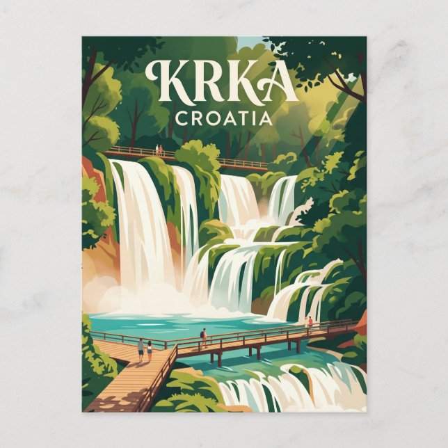 Postal Parque Nacional Krka Croacia (Anverso)