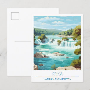Postal Parque nacional Krka Viajes de arte de Croacia