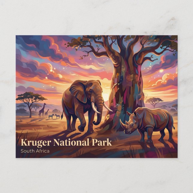Postal Parque Nacional Kruger Sudáfrica (Anverso)