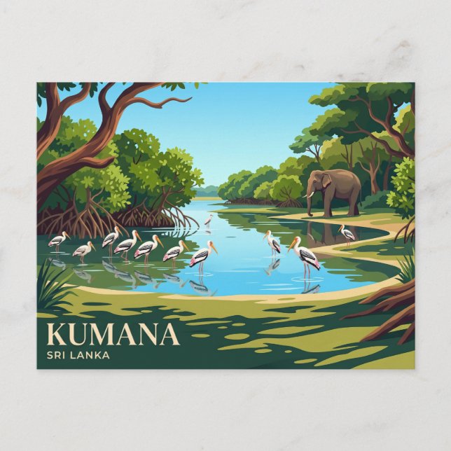 Postal Parque Nacional Kumana Sri Lanka (Anverso)
