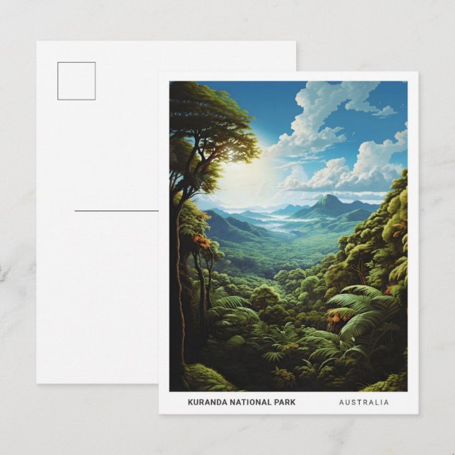 Postal Parque nacional Kuranda Viaje de Australia (Anverso / Reverso)