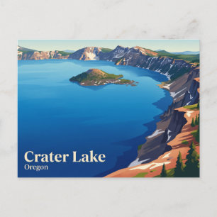 Postal Parque Nacional Lago del Cráter EE. UU.
