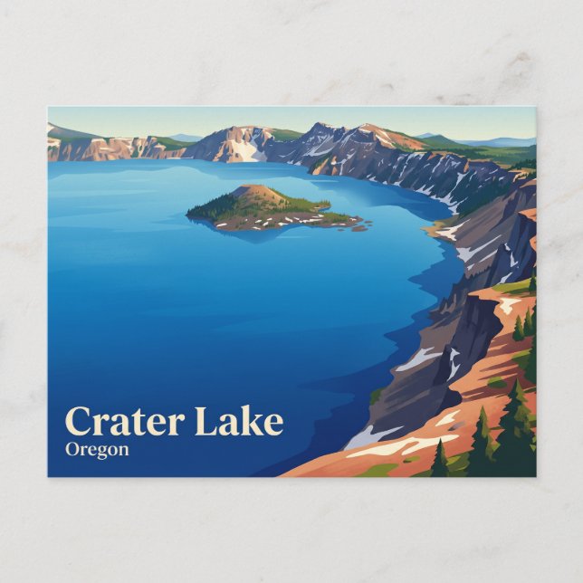 Postal Parque Nacional Lago del Cráter EE. UU. (Anverso)