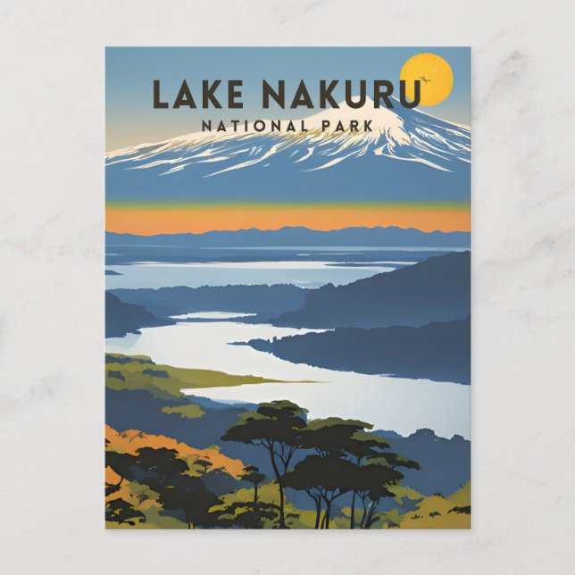 Postal Parque nacional Lago Nakuru Viajes tradicionales (Anverso)