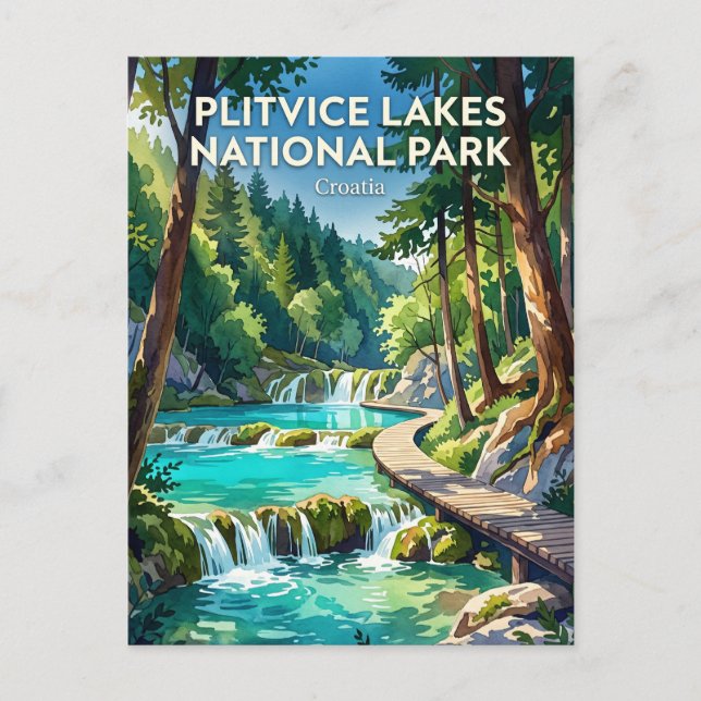 Postal Parque Nacional Lagos de Plitvice Croacia (Anverso)