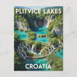Postal Parque Nacional Lagos de Plitvice Croacia Paisaje