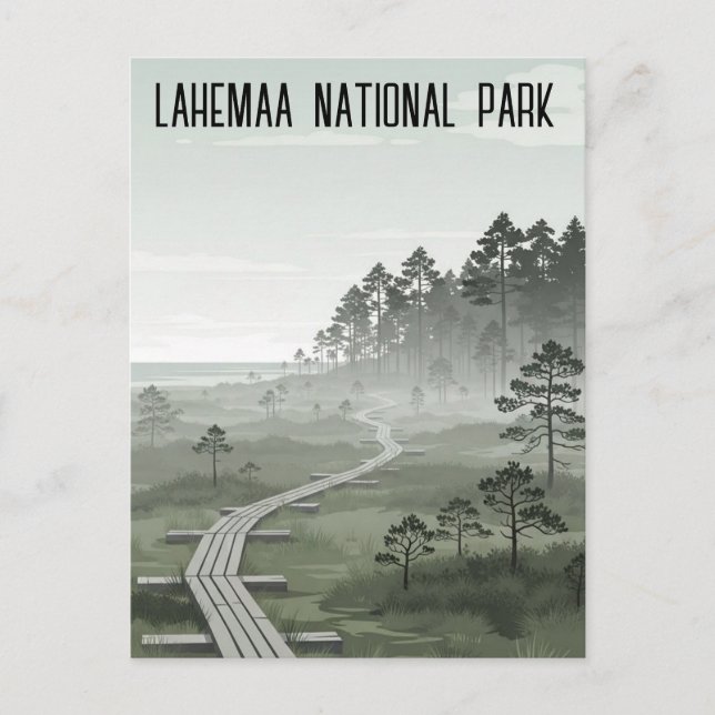 Postal Parque Nacional Lahemaa Estonia Viajes (Anverso)