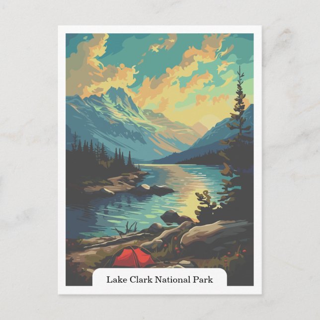 Postal Parque nacional Lake Clark, Alaska, Estados Unidos (Anverso)