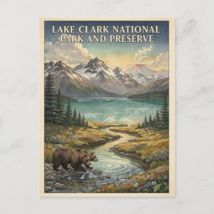 Postal Parque Nacional Lake Clark Alaska Oso Viaje