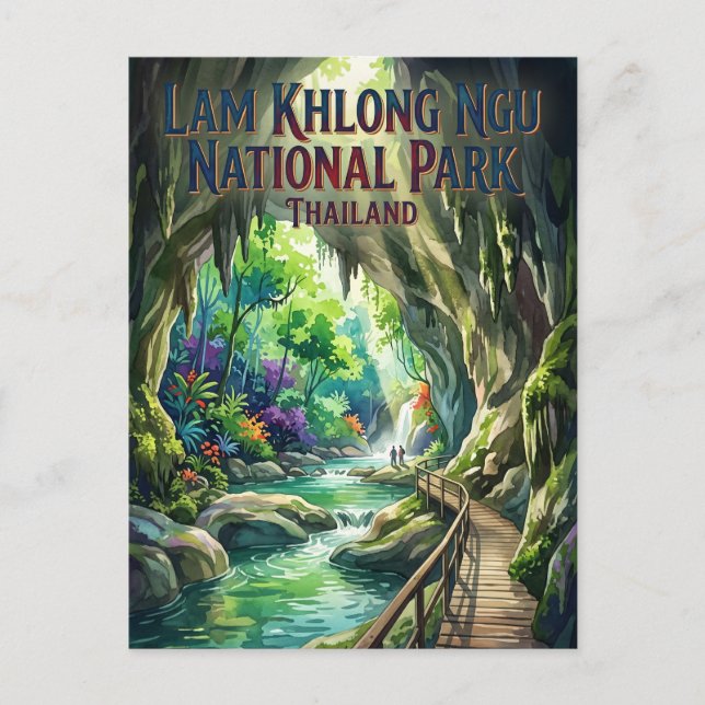 Postal Parque Nacional Lam Khlong Ngu Tailandia (Anverso)