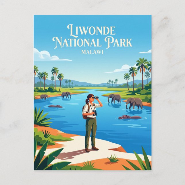 Postal Parque Nacional Liwonde Malawi (Anverso)