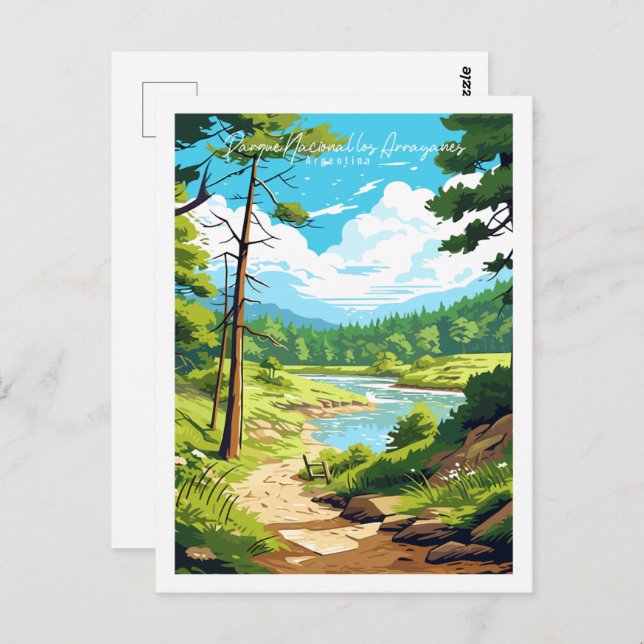 Postal Parque nacional los arrayanes (Anverso / Reverso)