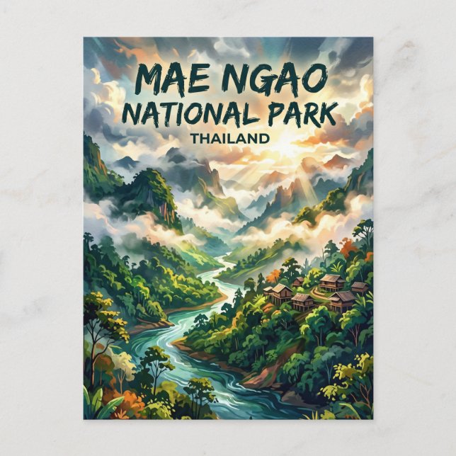 Postal Parque Nacional Mae Ngao Tailandia (Anverso)