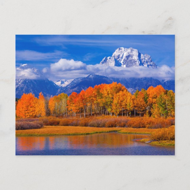 Postal Parque nacional magnífico el | Wyoming de Teton (Anverso)