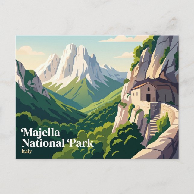 Postal Parque Nacional Majella Italia (Anverso)