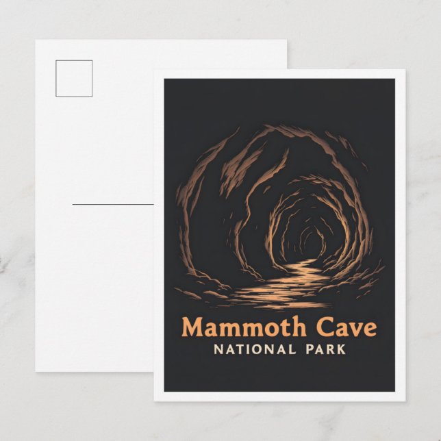 Postal Parque nacional Mammoth Cave Kentucky Travel (Anverso / Reverso)