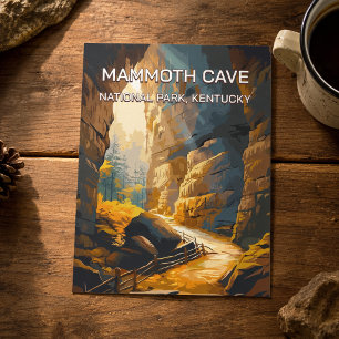 Postal Parque Nacional Mammoth Cave Kentucky Viajes Antig