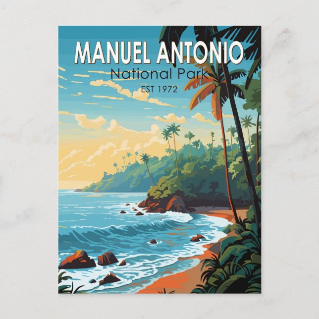 Postal Parque Nacional Manuel Antonio Arte de Viaje Vinta (Anverso)