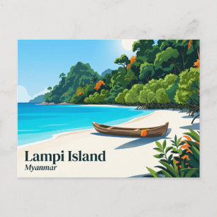 Postal Parque Nacional Marino Isla Lampi Myanmar