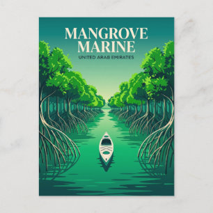 Postal Parque Nacional Marino Manglar Emiratos Árabes Uni